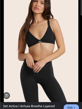 Set Active Airluxe Breathe Black Bra